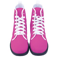 Deep Cerise	 - 	high-top Canvas Sneakers