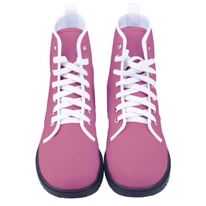 Tulip Pink	 - 	High-Top Canvas Sneakers