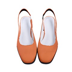 Mandarin Orange	 - 	classic Slingback Heels by ColorfulShoes