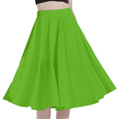 Alien Green	 - 	a-line Full Circle Midi Skirt With Pocket