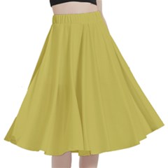 Ceylon Yellow	 - 	a-line Full Circle Midi Skirt With Pocket