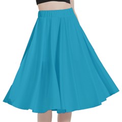 Pacific Blue	 - 	a-line Full Circle Midi Skirt With Pocket