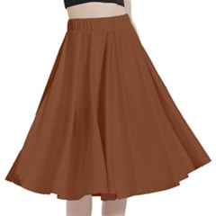 Fuzzy Wuzzy Brown	 - 	a-line Full Circle Midi Skirt With Pocket by ColorfulWomensWear