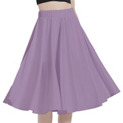 Lavender Herb Purple	 - 	a-line Full Circle Midi Skirt With Pocket