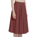 Burnt Henna Red	 - 	A-Line Full Circle Midi Skirt With Pocket View3