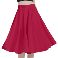 Flag Red	 - 	a-line Full Circle Midi Skirt With Pocket