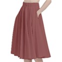 Redwood Red	 - 	A-Line Full Circle Midi Skirt With Pocket View2