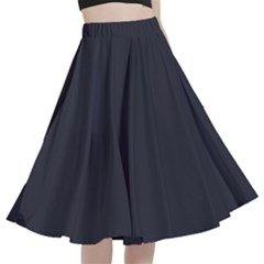 Midnight Sky	 - 	a-line Full Circle Midi Skirt With Pocket