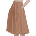 Sand Stone Brown	 - 	A-Line Full Circle Midi Skirt With Pocket View2