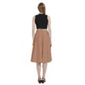 Sand Stone Brown	 - 	A-Line Full Circle Midi Skirt With Pocket View4