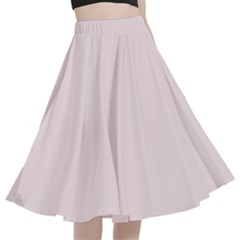 Rose  Quartz Pink	 - 	a-line Full Circle Midi Skirt With Pocket by ColorfulWomensWear