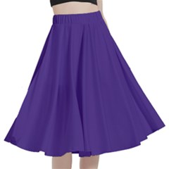 Spanish Violet Purple	 - 	a-line Full Circle Midi Skirt With Pocket