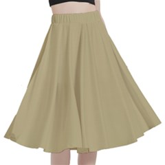 Sand	 - 	a-line Full Circle Midi Skirt With Pocket by ColorfulWomensWear