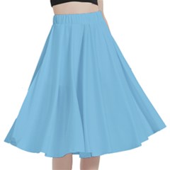 Baby Blue	 - 	A-Line Full Circle Midi Skirt With Pocket