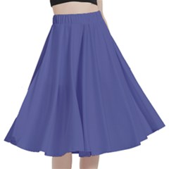 Blue Iris	 - 	a-line Full Circle Midi Skirt With Pocket by ColorfulWomensWear