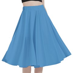 Carolina Blue	 - 	a-line Full Circle Midi Skirt With Pocket