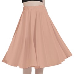 Peach Quartz	 - 	a-line Full Circle Midi Skirt With Pocket by ColorfulWomensWear