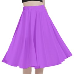 Purple Heliotrope	 - 	a-line Full Circle Midi Skirt With Pocket