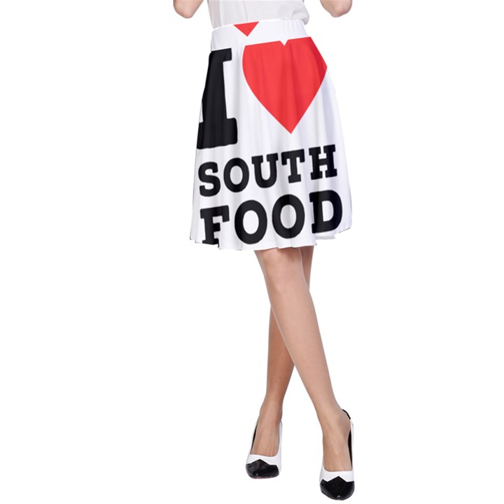 I love south food A-Line Skirt