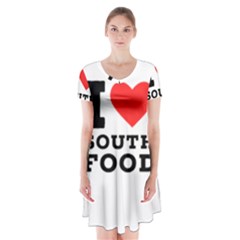 I Love South Food Short Sleeve V-neck Flare Dress by ilovewhateva