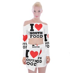 I Love South Food Off Shoulder Top With Mini Skirt Set by ilovewhateva