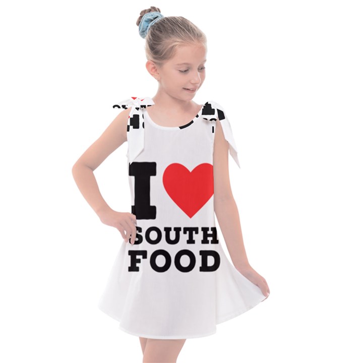 I love south food Kids  Tie Up Tunic Dress