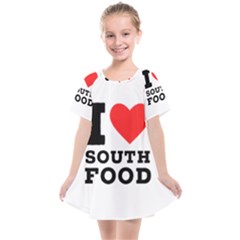 I Love South Food Kids  Smock Dress by ilovewhateva