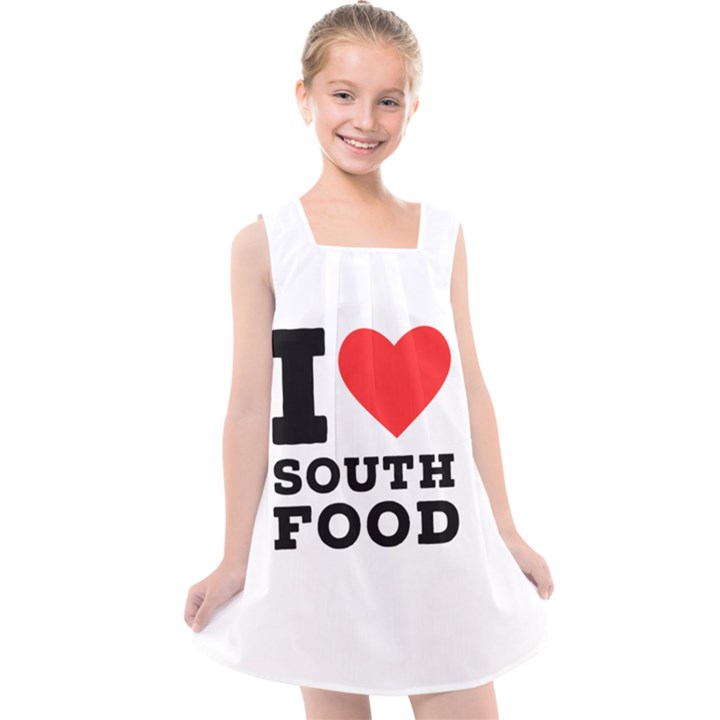 I love south food Kids  Cross Back Dress