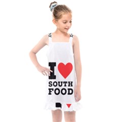 I Love South Food Kids  Overall Dress by ilovewhateva