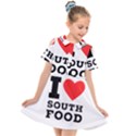 I love south food Kids  Short Sleeve Shirt Dress View1