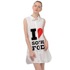 I Love South Food Sleeveless Shirt Dress by ilovewhateva