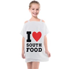 I Love South Food Kids  One Piece Chiffon Dress by ilovewhateva