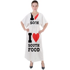 I Love South Food V-neck Boho Style Maxi Dress by ilovewhateva