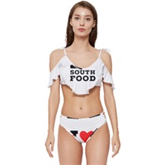 I Love South Food Ruffle Edge Tie Up Bikini Set	 by ilovewhateva