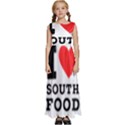 I love south food Kids  Satin Sleeveless Maxi Dress View1