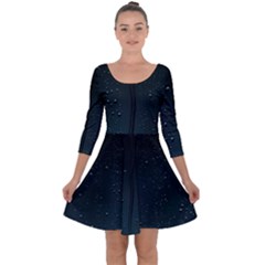 Droplets Quarter Sleeve Skater Dress by ugoarts