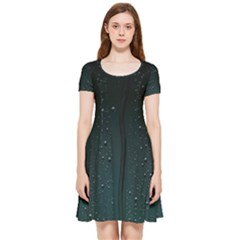 Droplets Inside Out Cap Sleeve Dress