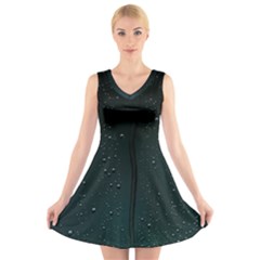 Droplets V-neck Sleeveless Dress by ugoarts