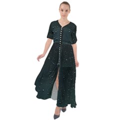 Droplets Waist Tie Boho Maxi Dress by ugoarts