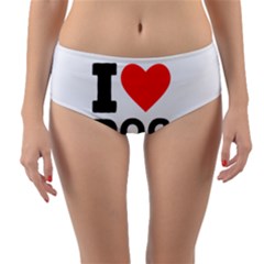 I Love Dog Food Reversible Mid-waist Bikini Bottoms by ilovewhateva