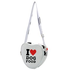 I Love Dog Food Heart Shoulder Bag by ilovewhateva