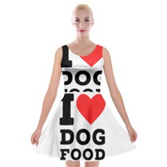 I Love Dog Food Velvet Skater Dress by ilovewhateva