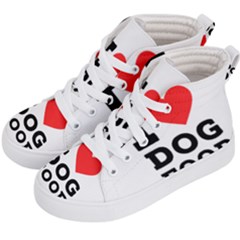 I Love Dog Food Kids  Hi-top Skate Sneakers by ilovewhateva