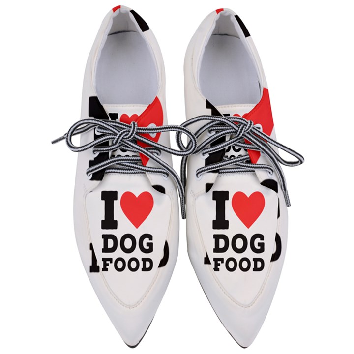 I love dog food Pointed Oxford Shoes