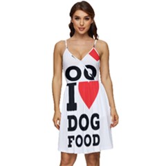 I Love Dog Food V-neck Pocket Summer Dress  by ilovewhateva