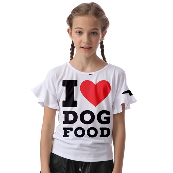 I love dog food Kids  Cut Out Flutter Sleeves