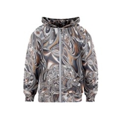 Shiny Abstract Kids  Zipper Hoodie