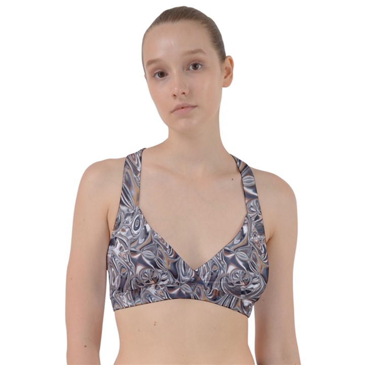 Shiny Abstract Sweetheart Sports Bra