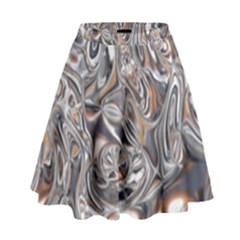 Shiny Abstract High Waist Skirt by ugoarts