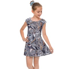 Shiny Abstract Kids  Cap Sleeve Dress by ugoarts